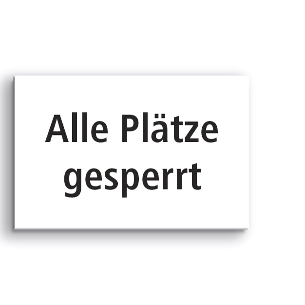 Hinweisschild 'Alle Plätze gesperrt' Tennisplatzzubehör und Tennisplatzgeräte